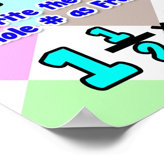 Multiply Fractions {Wiskunde Poster} Poster (Hoek)