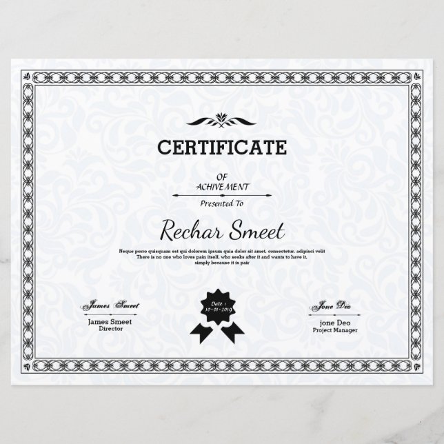 Multipurpose Certificate (Voorkant)