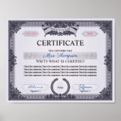 Multipurpose Certificate Poster (Voorkant)