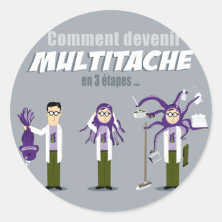 multitâche ronde sticker