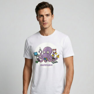 Multitasker – Grappige Chaotische Octopus Donkere T-shirt