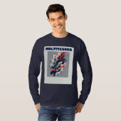 Multitasker - T-Shirt Art abstrait fluide rétro (Devant entier)