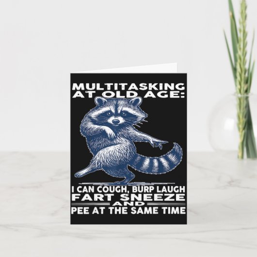 Multitasking At Old Age I Can Cough Burp Laugh Far Kaart (Voorkant)