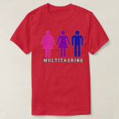 Multitasking Bisexual Polyamorous T-shirt (Design voorkant)