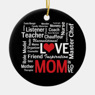 Multitasking mam - Moederdag of mam's verjaardag Keramisch Ornament