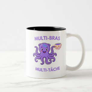 Multitasking Octopus – 8 Armen, 1000 Missies en Mo Tweekleurige Koffiemok