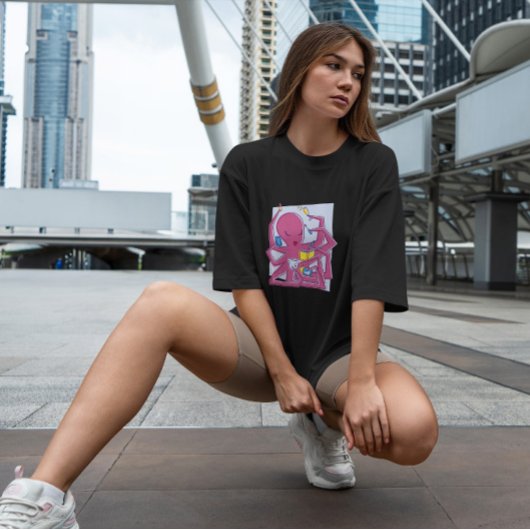 Multitasking Vrouw Octopus T-shirt