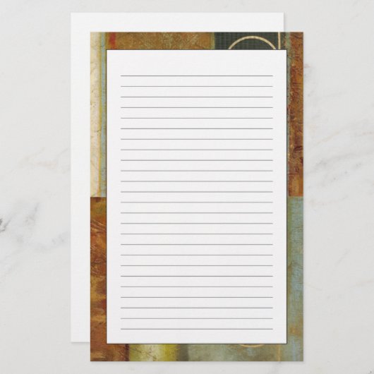 Multitextured Abstract schilderen door Visual Stud Briefpapier (Voorkant / Achterkant)