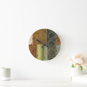 Multitextured Abstract schilderen door Visual Stud Ronde Klok (Huis)