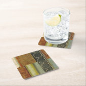 Multitextured Abstract schilderen door Visual Stud Vierkante Kartonnen Onderzetter (Insitu)