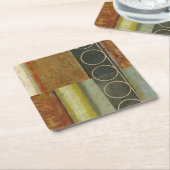 Multitextured Abstract schilderen door Visual Stud Vierkante Kartonnen Onderzetter (Schuin)