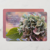 Multitoned Hydrangea uitnodiging (Voorkant / Achterkant)