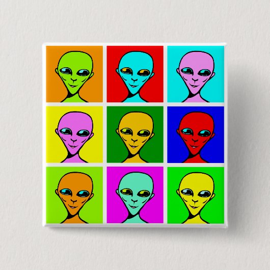 Multiversale Pop Vierkante Button 5,1 Cm (Voorkant)