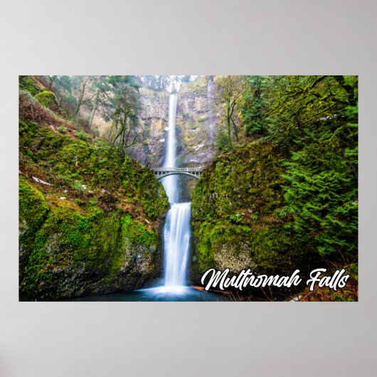 Multnomah Falls, Columbia River Gorge, Oregon Poster (Voorkant)