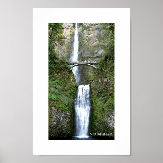Multnomah Falls Columbia River OU affiche (Devant)