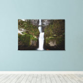 Multnomah Falls in the Columbia Gorge Canvas Afdruk (Insitu (Houten vloer))