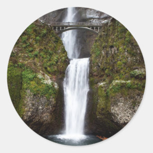 Multnomah Falls in the Columbia Gorge Ronde Sticker
