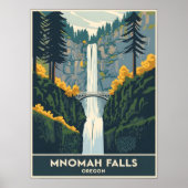 Multnomah Falls Oregon Poster (Voorkant)