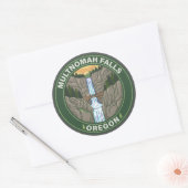 Multnomah Falls Oregon Ronde Sticker (Envelop)