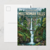 Multnomah Falls VS Briefkaart (Voorkant / Achterkant)