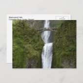 Multnomah Herfst Waterfall Briefkaart (Voorkant / Achterkant)