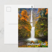 Multnomah-Herfsten, Columbia River Gorge, Oregon Briefkaart (Voorkant / Achterkant)
