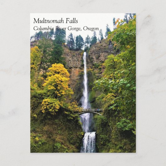 Multnomah-Herfsten, Columbia River Gorge, Oregon P Briefkaart (Voorkant)