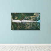 Multnomah-Herfsten en Benson Foot Bridge Canvas Afdruk (Insitu (Houten vloer))