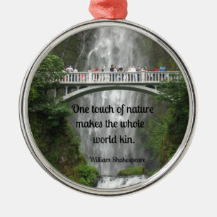 Multnomah-Herfsten en citeer over natuur. Metalen Ornament