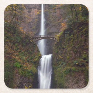 Multnomah-Herfsten in de late herfst Vierkante Kartonnen Onderzetter