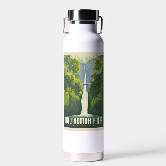 Multnomah-Herfsten | Oregon Waterfles (Voorkant)
