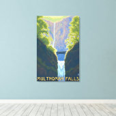 Multnomah-Herfsten, OregonMaiden van de Herfsten Canvas Afdruk (Insitu (Houten vloer))