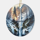 Multnomah Herfsten Snowy Kerstboom Keramisch Ornament (Links)