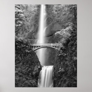 Multnomah Herfsten Waterval met Benson Bridge Poster