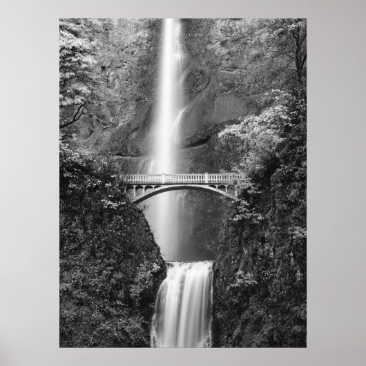 Multnomah Herfsten Waterval met Benson Bridge Poster (Voorkant)