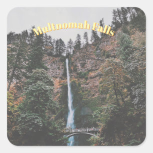 Multnomah-watervallen Vierkante Sticker