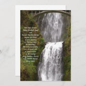 Multomah-Herfsten met Bridge Wedding Kaart (Voorkant / Achterkant)