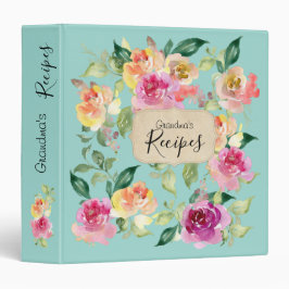 Multomap van het kookboek met blauw florese oma-re 1 1/2" multomap