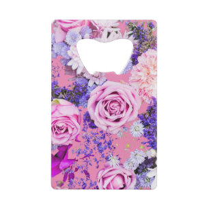 Multycolor Flowers Credit Kaart Bottle Open Kredietkaart Flessenopener