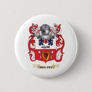 Mulvey Coat of Arms (familiekust) Ronde Button 5,7 Cm