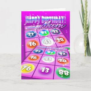 Mum Bingo Crazy Verjaardag Kaart