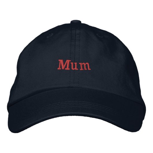 Mum Custom Classic Pet Kopertekst Navy Moeder Pet (Voorkant)