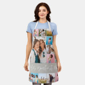 Mum fotocollage moderne typografie eenvoudig beige schort (Gedragen)