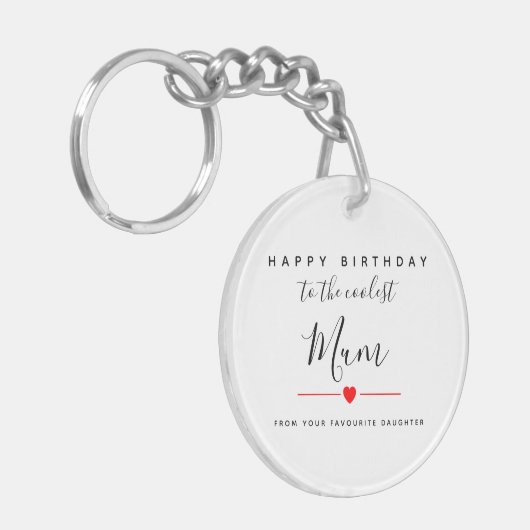 Mum happy two-day to coolste mum sleutelhanger (Voorkant Links)