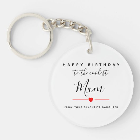 Mum happy two-day to coolste mum sleutelhanger (Voorkant)