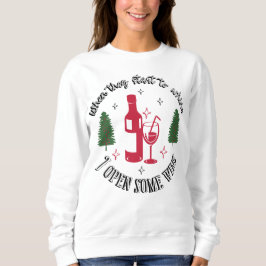 Mum Holiday Wine Humor Sweater