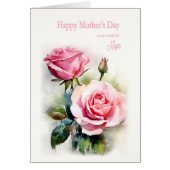 Mum Moederdag Rozen Painted Waterverf (Voorkant)