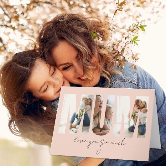 MUM Photo Collage Card – Custom Message Bedankkaart