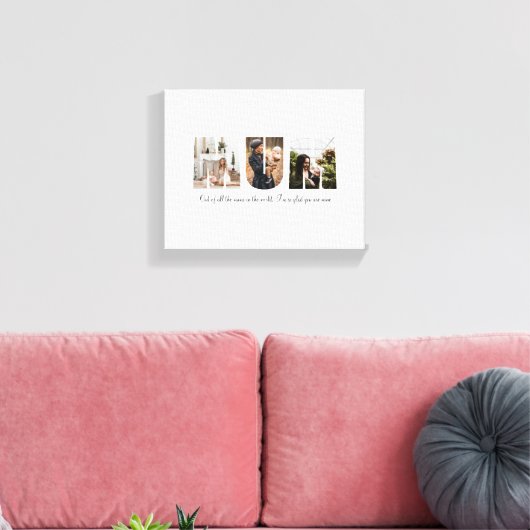 Mum Photo Collage Moederdag Gift Canvas Afdruk (Insitu (Woonkamer))