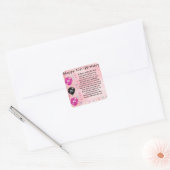 Mum Poem - 40e verjaardag Vierkante Sticker (Envelop)